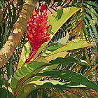 Tropical Forest with Monkeys Paintings - Tropical by Unknown Artist